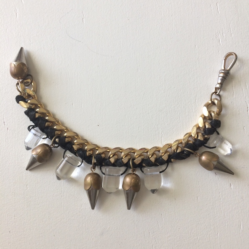 Unique heavy Bracelet with cone shapes NWOT
